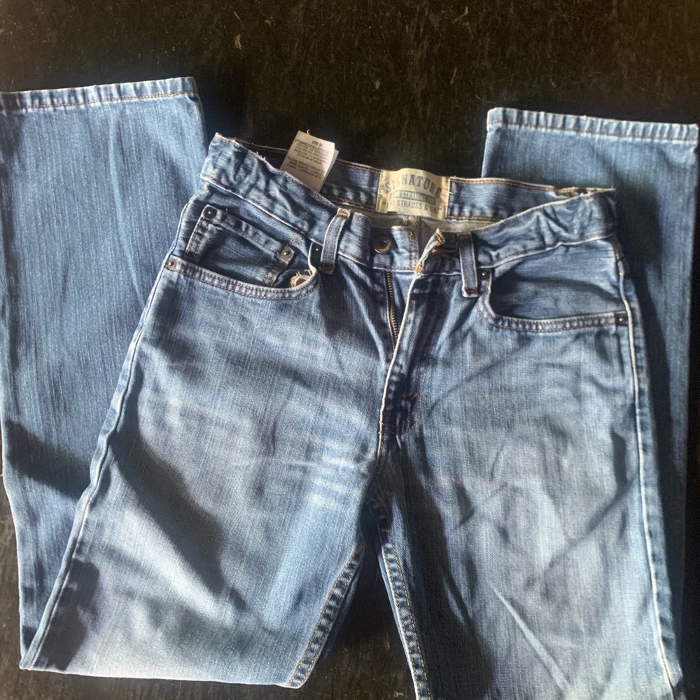 Signature by Levi Strauss Blue Straight-Leg Jeans